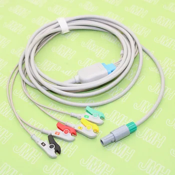 Подгонянный OEM продукт LEMO 12P Выводит 4-Свинцовый ЭКГ-кабель IEC Clip Electrode Leadwire с 4 выводами Изображение