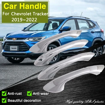 Подходит для Chevrolet Tracker 2019 2020 2021 2022 Хромированная внешняя дверная ручка, отделка крышки Автомобиля, аксессуары для укладки, наклейка, украшение Изображение
