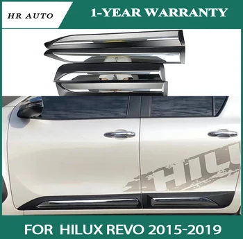 Подходит для hilux revo rocco 2015-2019 Автомобильные боковые накладки хромированный стайлинг экстерьера автоаксессуары крышка дверной пластины Изображение
