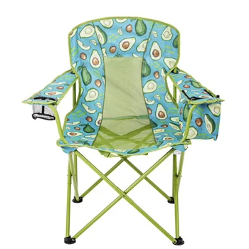 Походный стул Ozark Trail из сетки большого размера с кулером, дизайн авокадо, зеленый с синим, для взрослых Изображение