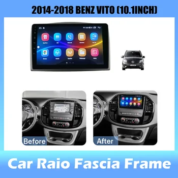 приборная панель 10-дюймового автомобильного радиоприемника 2din для стереопанели BENZ VITO2014-2018, для автомобильной панели Teyes с двойной рамкой Din CD DVD Изображение