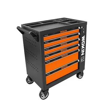 Промышленный ящик для инструментов с 6 выдвижными ящиками, роликовый шкаф Изображение