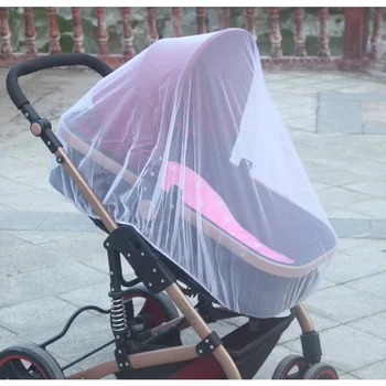 Противомоскитная сетка для детской коляски, корзина для коляски, сетка от насекомых, Безопасная сетка для защиты младенцев, Аксессуары для детских колясок Изображение