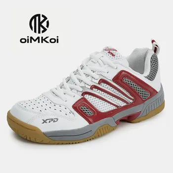 Профессиональная Теннисная обувь OIMKOI Унисекс, Дышащая обувь для бадминтона, волейбола, Спортивные кроссовки для тренировок в помещении, Функциональная обувь Изображение