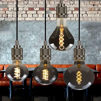 Ретро Лампа Затемнения Эдисона E27 220V G80 G95 G125 A110 Ампула Винтажная лампа Эдисона, Лампа Накаливания, Лампа Накаливания, Домашний Декор Изображение