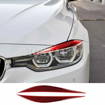 Серия F30 из мягкого углеродного волокна, накладка для бровей на фары из углеродного волокна для BMW 3 2013-2019, 2 шт. (2 цвета) Изображение