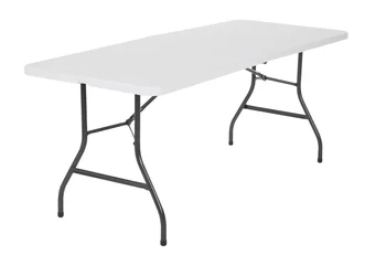 Складной стол на 6 футов в белую крапинку Изображение