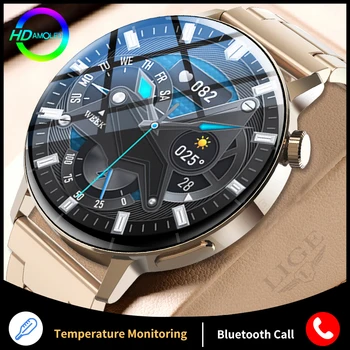 Умные часы LIGE AMOLED Bluetooth Call Alarm Частота сердечных Сокращений Сон Температура тела IP67 Водонепроницаемый Спортивный Фитнес-трекер Смарт-часы Изображение