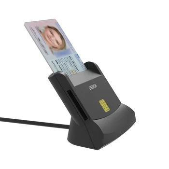 Устройство чтения смарт-карт Wiisdatek USB 2.0 с памятью для ID Bank EMV IC Chip Устройство чтения/записи смарт-карт Изображение