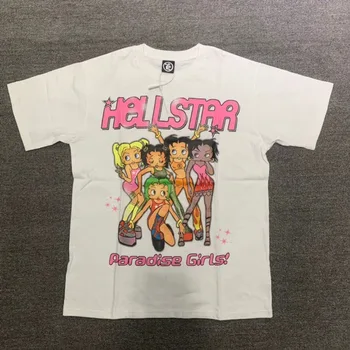 Футболка Hellstar Paradise Girl, европейская и американская модная уличная футболка для мужчин и женщин Изображение