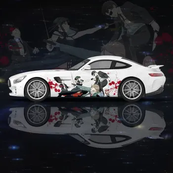Шпионские наклейки в стиле Аниме для защиты автомобиля, креативная наклейка, модификация внешнего вида кузова автомобиля, декоративная наклейка Изображение